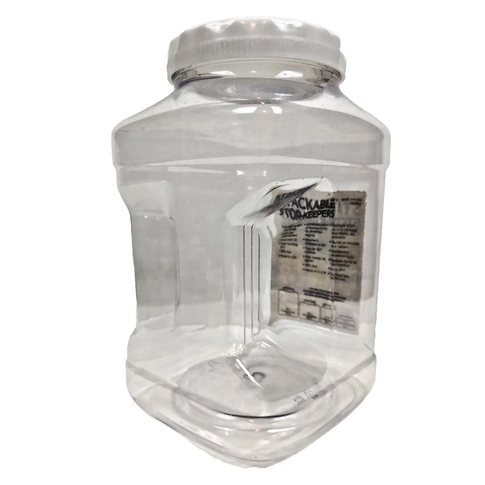 Clear Stackable Storage Jar Container 128oz Food Cookie Snack No BPA USA Made
